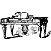 Piano 3 Element from Vintage Illustrations Set