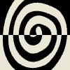  Spiral Half Element from Patterns Tiles - Monochrome Set