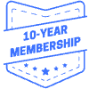 10 Year Membership Bookmark Element from Badges Classic - Line Set