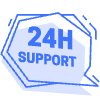24h Support Bubble Element from Badges Classic - Shadow Set