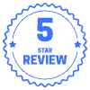 5 Star Review Circle Element from Badges Classic - Line Set
