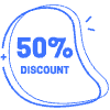 50 Percent Discount Abstract Element from Badges Classic - Line Set