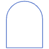 Abstract Arch Element from Geometric Shapes - Line Set