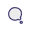 Abstract Bubbles Pop Thinking Filled Element from Scribbles - Variable Line Thickness Set
