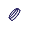Abstract Circle Coin Side Filled Element from Scribbles - Variable Line Thickness Set