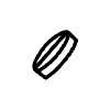 Abstract Circle Coin Side Filled Element from Scribbles - Variable Line Thickness Set