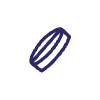 Abstract Circle Coin Side Line Element from Scribbles - Variable Line Thickness Set