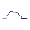Abstract Cloud Bush Line 1 Element from Scribbles - Variable Line Thickness Set