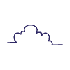 Abstract Cloud Bush Line 2 Element from Scribbles - Variable Line Thickness Set