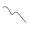 Abstract Decrease Up Graph Curve Line Element from Scribbles - Variable Line Thickness Set