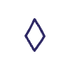 Abstract Diamond Sparkle Line Element from Scribbles - Variable Line Thickness Set