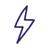 Abstract Flash Sparkle Line 1 Element from Scribbles - Variable Line Thickness Set