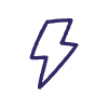 Abstract Flash Sparkle Line 2 Element from Scribbles - Variable Line Thickness Set