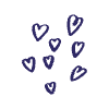 Abstract Hearts Element from Scribbles - Sketch Style Set