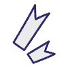 Abstract Highlight Ribbon Filled Element from Scribbles - Variable Line Thickness Set