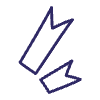 Abstract Highlight Ribbon Line Element from Scribbles - Variable Line Thickness Set