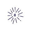 Abstract Highlight Star Sparkle Line Element from Scribbles - Variable Line Thickness Set