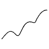 Abstract Increase Up Graph Curve Line Element from Scribbles - Variable Line Thickness Set