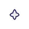 Abstract Plus Star Wink Filled Element from Scribbles - Variable Line Thickness Set