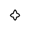Abstract Plus Star Wink Line Element from Scribbles - Variable Line Thickness Set