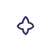 Abstract Plus Star Wink Line Element from Scribbles - Variable Line Thickness Set
