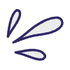 Abstract Splash Filled Element from Scribbles - Variable Line Thickness Set
