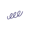 Abstract Spring Curly Twist Line Element from Scribbles - Variable Line Thickness Set