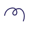 Abstract Sprinkle Curly Line 1 Element from Scribbles - Variable Line Thickness Set
