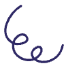 Abstract Sprinkle Curly Line 2 Element from Scribbles - Variable Line Thickness Set