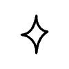 Abstract Star Wink Sparkle Filled 1 Element from Scribbles - Variable Line Thickness Set