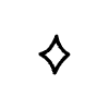 Abstract Star Wink Sparkle Filled 2 Element from Scribbles - Variable Line Thickness Set