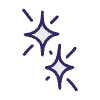 Abstract Star Wink Sparkle Filled 7 Element from Scribbles - Variable Line Thickness Set