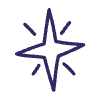 Abstract Star Wink Sparkle Line 5 Element from Scribbles - Variable Line Thickness Set