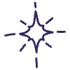 Abstract Star Wink Sparkle Line Element from Scribbles - Variable Line Thickness Set