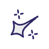 Abstract Stars Plus Wink Filled Element from Scribbles - Variable Line Thickness Set