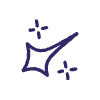 Abstract Stars Plus Wink Line Element from Scribbles - Variable Line Thickness Set