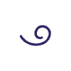 Abstract Wind Spiral Line 1 Element from Scribbles - Variable Line Thickness Set