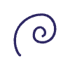 Abstract Wind Spiral Line 2 Element from Scribbles - Variable Line Thickness Set