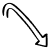 Arrow Open Back Turn Back Element from Arrows - Sketch Style Set