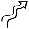 Arrow Open Back Wiggle Element from Arrows - Sketch Style Set