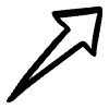 Arrow Pointy Back Short Element from Arrows - Sketch Style Set