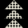 Arrow Triple Polka Dot Element from Patterns Tiles - Monochrome Set