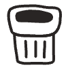 Bin Element from Doodles - Monochrome Set