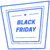 Black Friday Star Frame Element from Badges Classic - Line Set