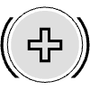 Button Frame Circle Add Thick 3 Element from Cyber GUI Elements Set