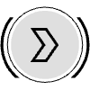 Button Frame Circle Arrow Thick 3 Element from Cyber GUI Elements Set