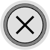 Button Frame Circle Delete 2 Element from Cyber GUI Elements Set