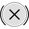 Button Frame Circle Delete 3 Element from Cyber GUI Elements Set