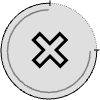 Button Frame Circle Delete Thick 1 Element from Cyber GUI Elements Set