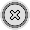 Button Frame Circle Delete Thick 2 Element from Cyber GUI Elements Set